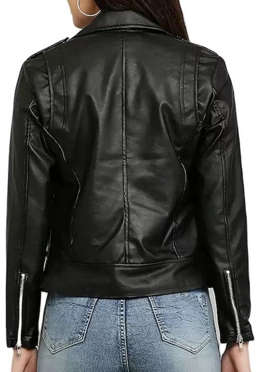 womens-black-solid-lightweight-faux-leather-jacket