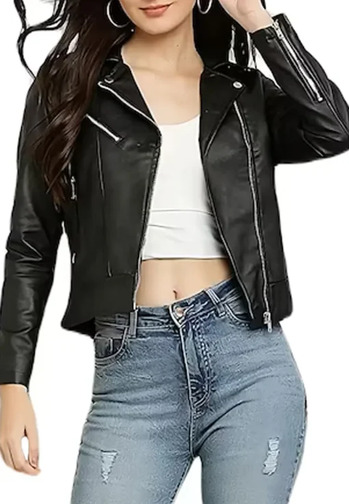 womens-black-solid-lightweight-faux-leather-jacket