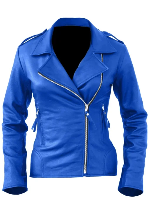 womens-blue-faux-leather-biker-jacket