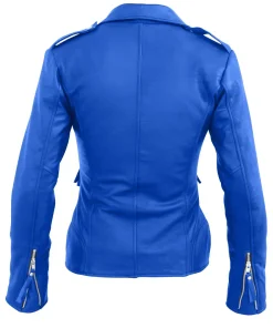 womens-blue-faux-leather-biker-jacket