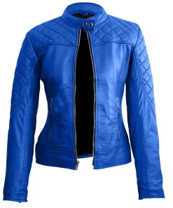 womens-blue-quilted-faux-leather-jacket
