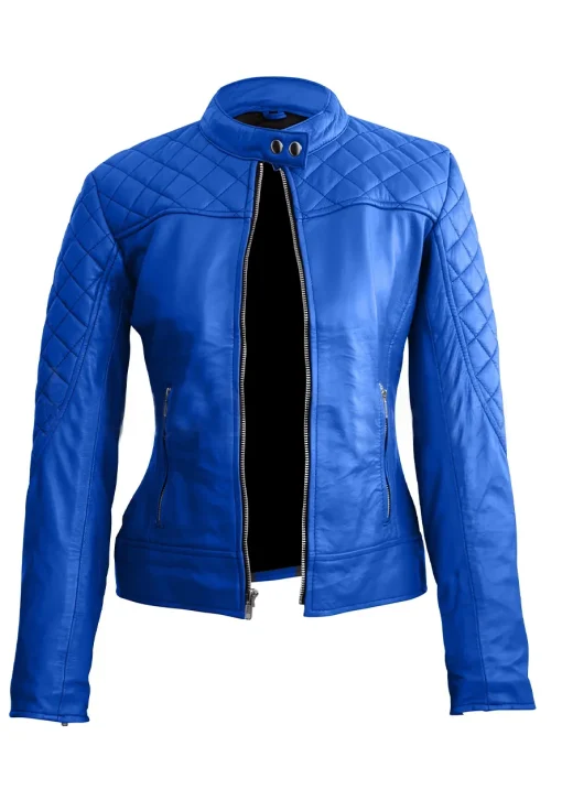 womens-blue-quilted-faux-leather-jacket
