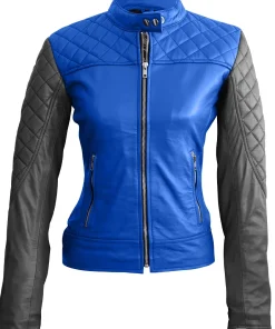 womens-blue-quilted-faux-leather-jacket-with-black-sleeves
