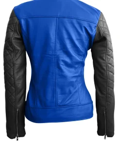 womens-blue-quilted-faux-leather-jacket-with-black-sleeves