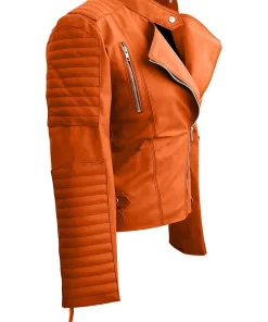 womens-brando-orange-faux-leather-biker-jacket