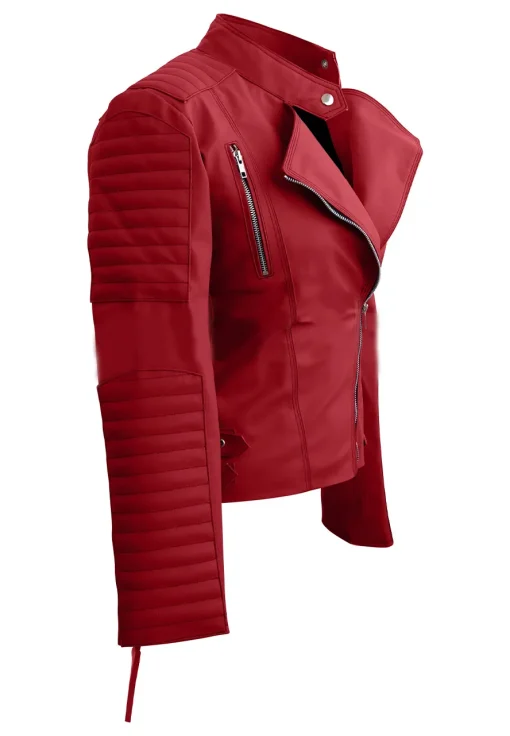 womens-brando-red-faux-leather-biker-jacket