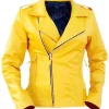 womens-bright-yellow-faux-leather-jacket