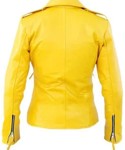 womens-bright-yellow-faux-leather-jacket