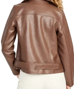 womens-belted-brown-faux-leather-biker-jacket