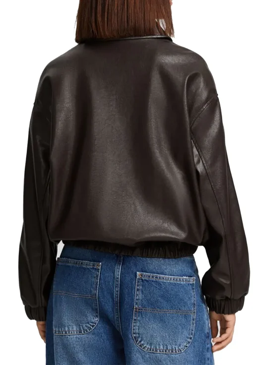 womens-brown-bomber-jacket