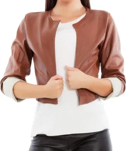 womens-brown-faux-leather-open-front-cropped-jacket
