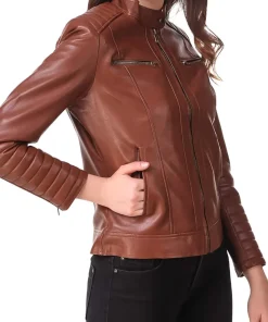 womens-brown-motorcycle-faux-leather-jacket