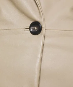 womens-classic-beige-faux-leather-blazer