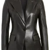 womens-classic-black-faux-leather-blazer