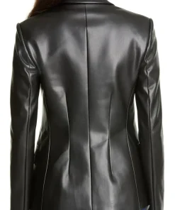 womens-classic-black-faux-leather-blazer