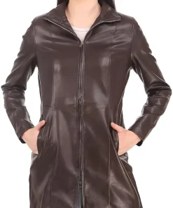 womens-coffee-brown-faux-leather-long-jacket