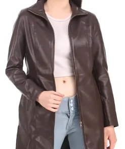 womens-coffee-brown-faux-leather-long-jacket