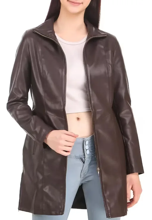 womens-coffee-brown-faux-leather-long-jacket