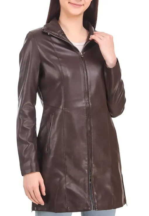 womens-coffee-brown-faux-leather-long-jacket