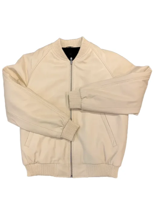 womens-cream-faux-leather-bomber-jacket
