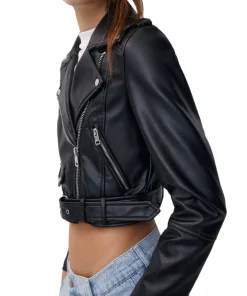 womens-cropped-black-faux-leather-biker-jacket