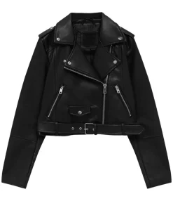 womens-cropped-black-faux-leather-biker-jacket