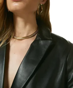 womens-cropped-black-faux-leather-blazer