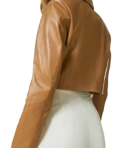 womens-cropped-tan-faux-leather-blazer