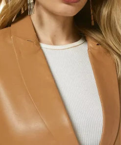womens-cropped-tan-faux-leather-blazer