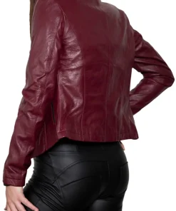 womens-deep-red-faux-leather-jacket