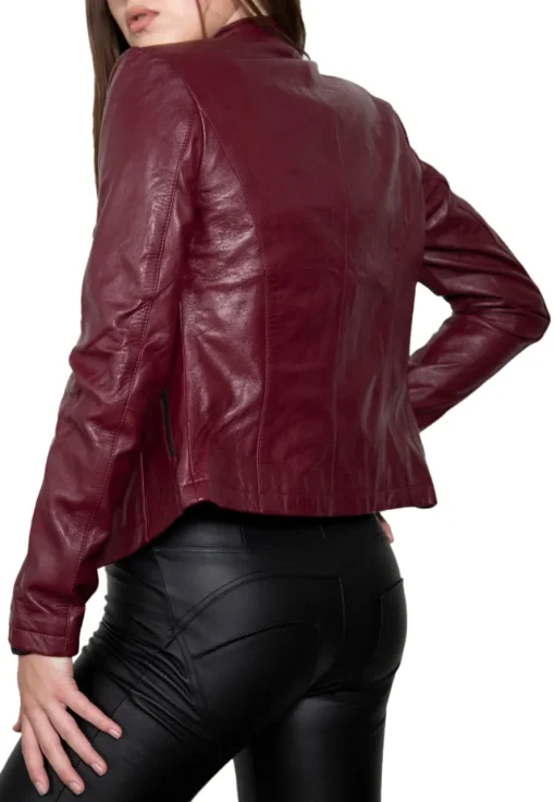 womens-deep-red-faux-leather-jacket