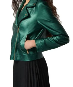womens-emerald-green-faux-leather-biker-jacket