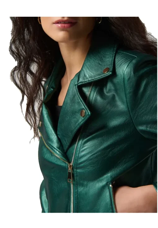 womens-emerald-green-faux-leather-biker-jacket