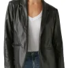 womens-faux-leather-black-blazer