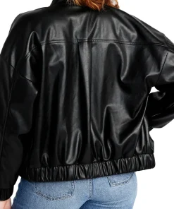 womens-faux-leather-bomber-black-jacket