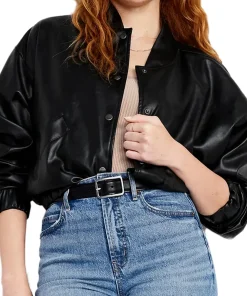 womens-faux-leather-bomber-black-jacket