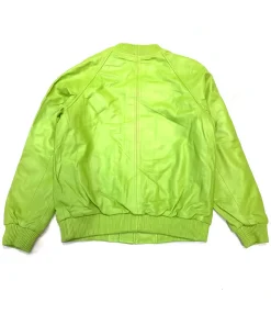 womens-faux-leather-lime-green-bomber-jacket
