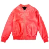 womens-faux-leather-red-bomber-jacket