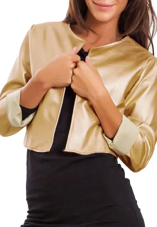 womens-golden-faux-leather-open-front-cropped-jacket