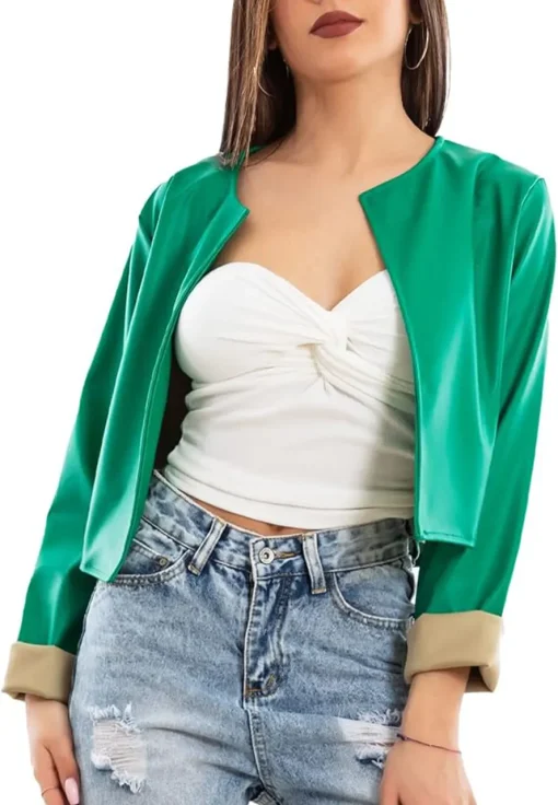 womens-green-faux-leather-open-front-cropped-jacket