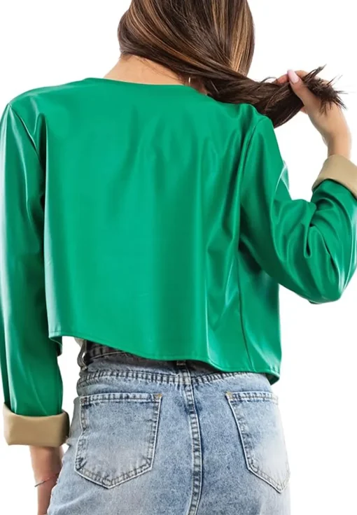 womens-green-faux-leather-open-front-cropped-jacket