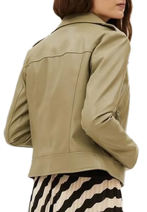 womens-khaki-faux-leather-biker-jacket
