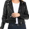 womens-long-sleeve-black-faux-leather-moto-biker-jacket