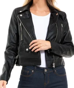 womens-long-sleeve-black-faux-leather-moto-biker-jacket
