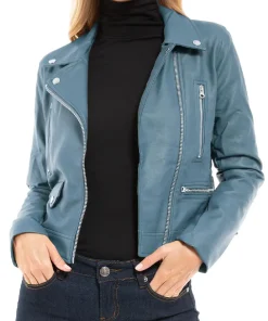 womens-long-sleeve-blue-stone-faux-leather-moto-biker-jacket