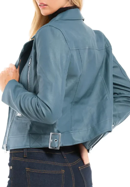 womens-long-sleeve-blue-stone-faux-leather-moto-biker-jacket