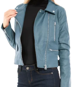 womens-long-sleeve-blue-stone-faux-leather-moto-biker-jacket