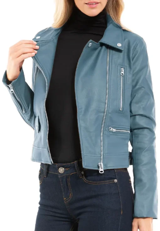womens-long-sleeve-blue-stone-faux-leather-moto-biker-jacket