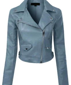 womens-long-sleeve-blue-stone-faux-leather-moto-biker-jacket
