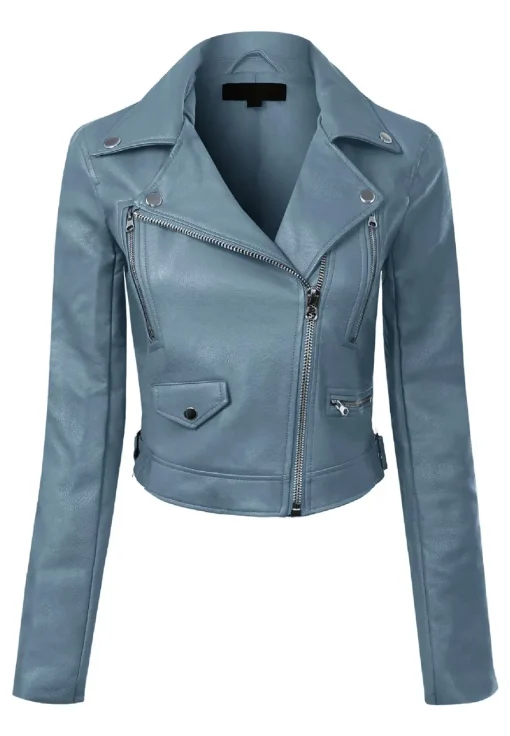 womens-long-sleeve-blue-stone-faux-leather-moto-biker-jacket